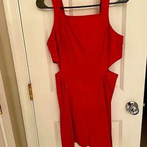 Red cut out dress